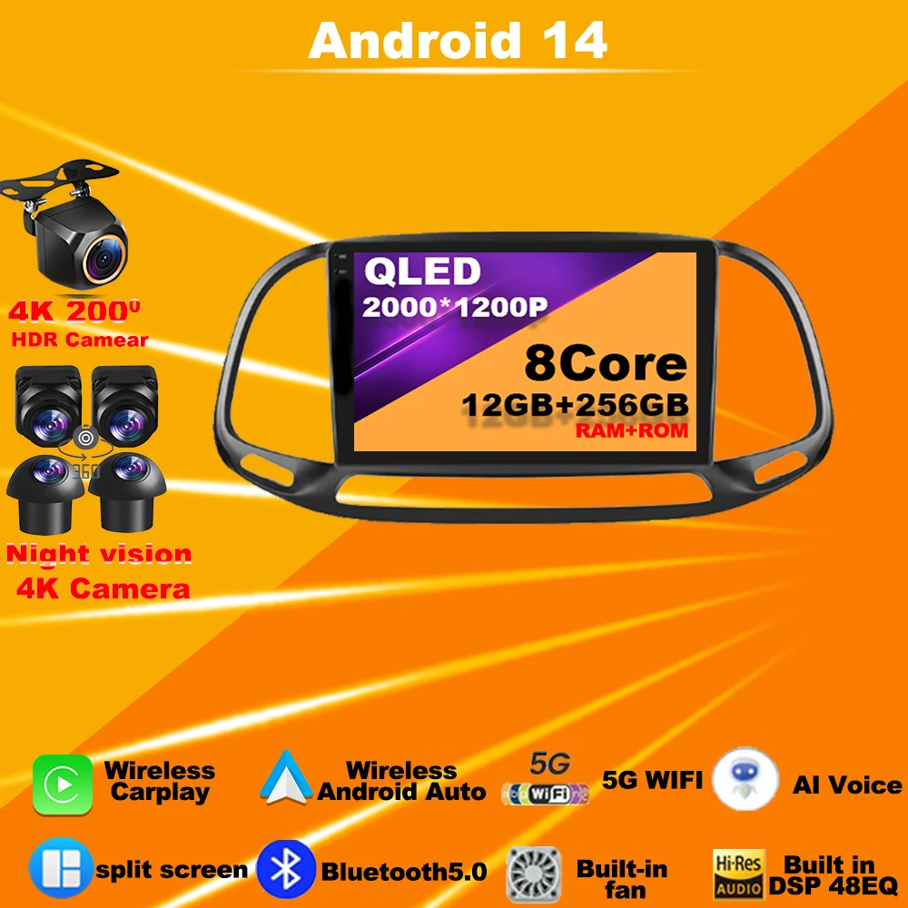 Car Radio Android 14 For Fiat Doblo 2015 - 2020 Multimedia Play Navigation GPS Wireless 4G Touch Screen Autoradio 2din dvd
Car Radio Android 14 For Fiat Doblo 2015 - 2020 Multimedia Play Navigation GPS Wireless 4G Touch Screen Autoradio 2din dvd