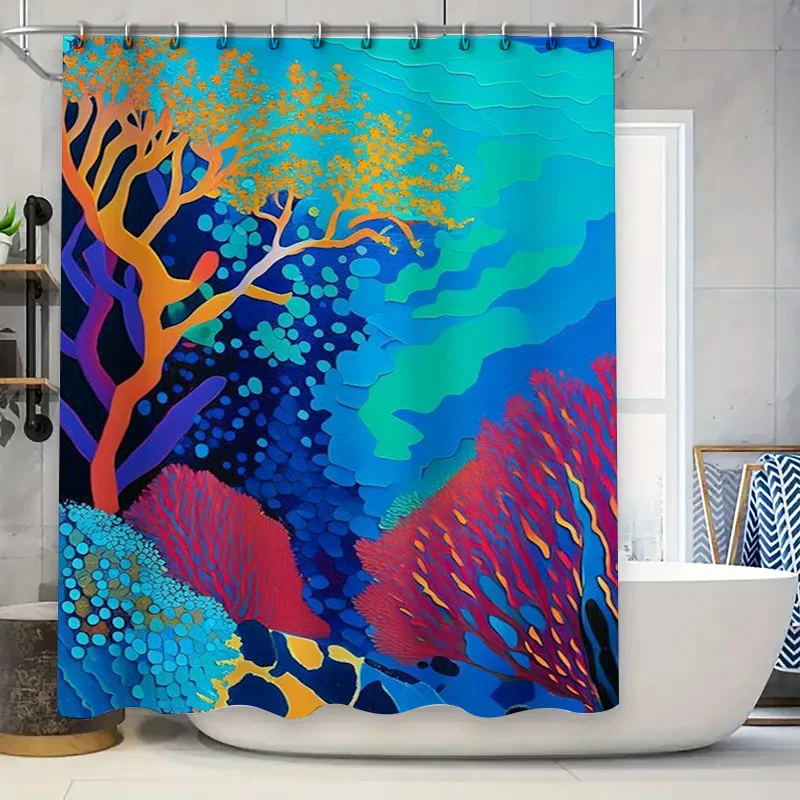 Яркая занавеска для душа «Подводный мир» из водонепроницаемой ткани с дизайном морской жизни для украшения ванной комнаты
Яркая занавеска для душа «Подводный мир» из водонепроницаемой ткани с дизайном морской жизни для украшения ванной комнаты