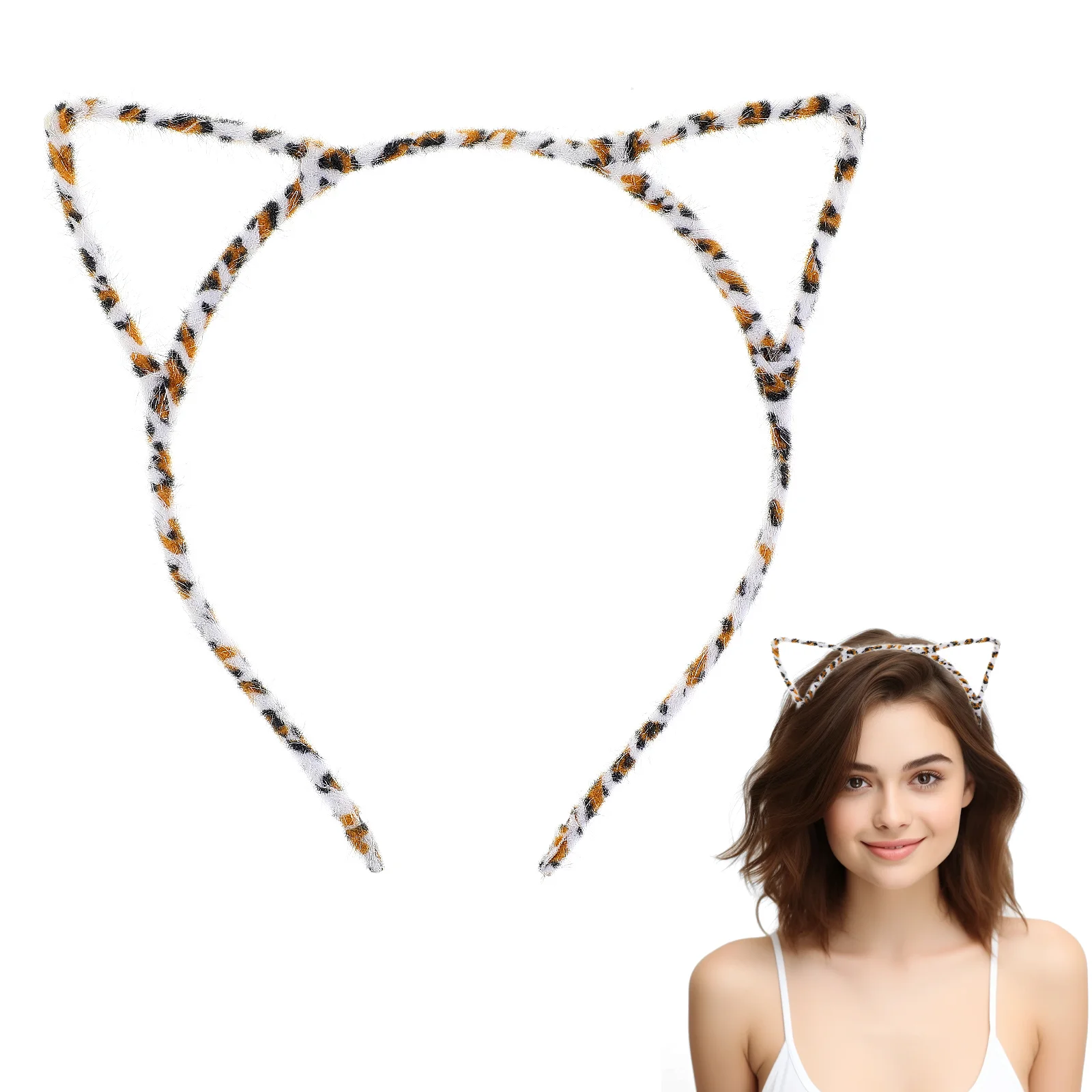Leopard Cat Ears Headband Dressy Blouses for Women Wired Scarf Halloween Costumes Toddler
Leopard Cat Ears Headband Dressy Blouses for Women Wired Scarf Halloween Costumes Toddler