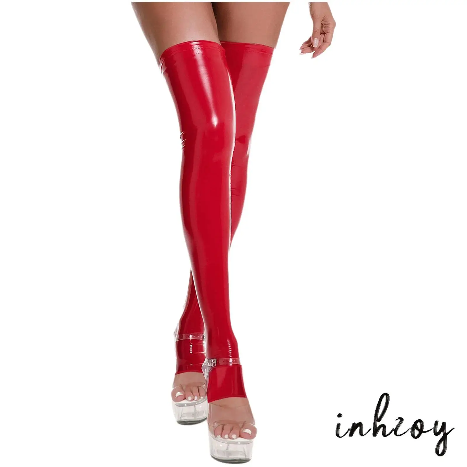 Ladies 1 Pair Shiny Patent Leather Thigh Over Knee Length Socking Stocking Exposing Toes Socking for Bold Fashion Statements
Ladies 1 Pair Shiny Patent Leather Thigh Over Knee Length Socking Stocking Exposing Toes Socking for Bold Fashion Statements