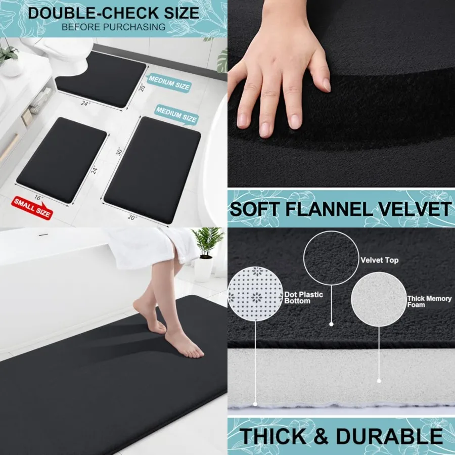 Memory Foam Bath Mat 70x24, Extra Soft and Absorbent Bathroom Mats, Non Slip Washable Carpet for Floor, Shower and Tub
Memory Foam Bath Mat 70x24, Extra Soft and Absorbent Bathroom Mats, Non Slip Washable Carpet for Floor, Shower and Tub