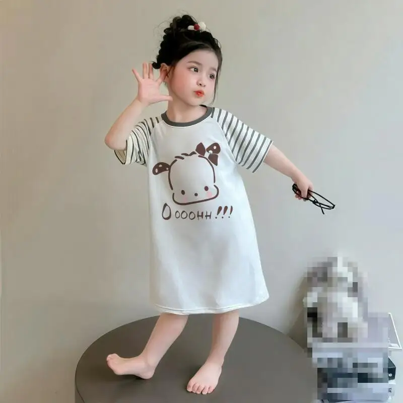 2026 Korean Girl Spring Summer Cute Kitten New Kawaii Short Sleeved Pajamas for Children Cartoon Anime Soft Comfort Nightdress
2026 Korean Girl Spring Summer Cute Kitten New Kawaii Short Sleeved Pajamas for Children Cartoon Anime Soft Comfort Nightdress