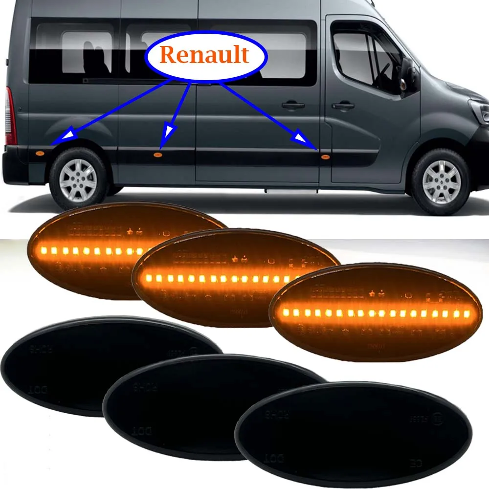 2pc or 6pc Amber LED Side Marker Turn Signal Light For Renault Master MK3 Van Nissan NV400 Van 2012- Opel Movano MK2 Van 2010-
2pc or 6pc Amber LED Side Marker Turn Signal Light For Renault Master MK3 Van Nissan NV400 Van 2012- Opel Movano MK2 Van 2010-