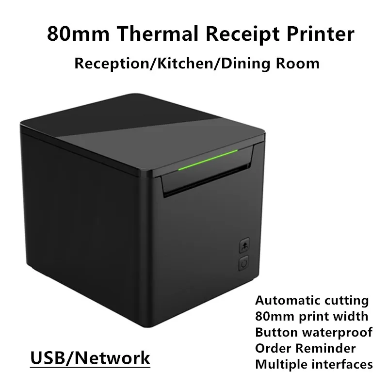 80mm Thermal Receipt Printer TP80NB Automatic Cutter Supermarket Convenience store Restaurant Kitchen POS Printer USB LAN
80mm Thermal Receipt Printer TP80NB Automatic Cutter Supermarket Convenience store Restaurant Kitchen POS Printer USB LAN