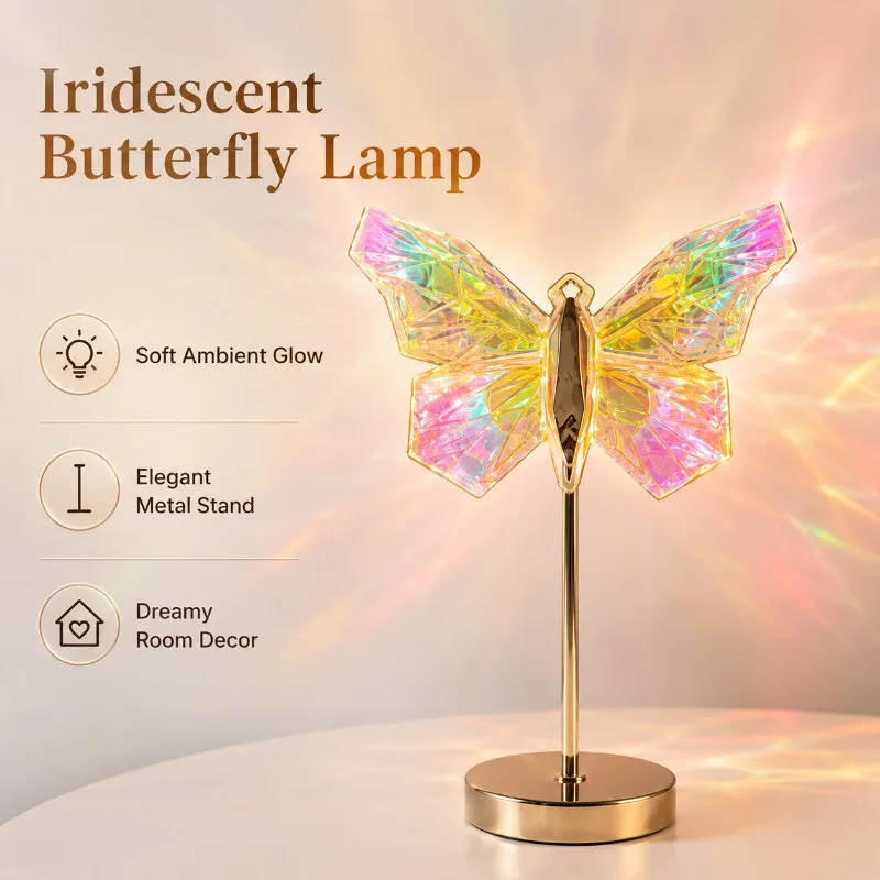 Light Luxury Acrylic Metal Butterfly Table Lamp, Well-known Nordic Bedroom and Girls' Room LED Charging Bedside Night Light
Light Luxury Acrylic Metal Butterfly Table Lamp, Well-known Nordic Bedroom and Girls' Room LED Charging Bedside Night Light