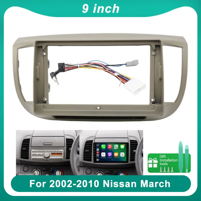 9 Inch Car Stereo Frame Dashboard Fascia Panel Trim Kit For 2002-2010 Nissan March Audio Installation
9 Inch Car Stereo Frame Dashboard Fascia Panel Trim Kit For 2002-2010 Nissan March Audio Installation