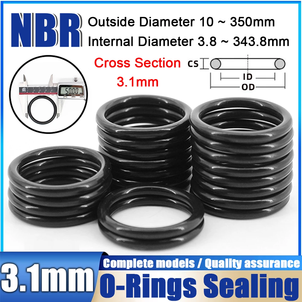 10pc CS 3.1mm Black Rubber Silicone O Ring Seal Oring Gasket Washer NBR O-ring High Pressure Repair Oil Resist Band Sealing Ring
10pc CS 3.1mm Black Rubber Silicone O Ring Seal Oring Gasket Washer NBR O-ring High Pressure Repair Oil Resist Band Sealing Ring