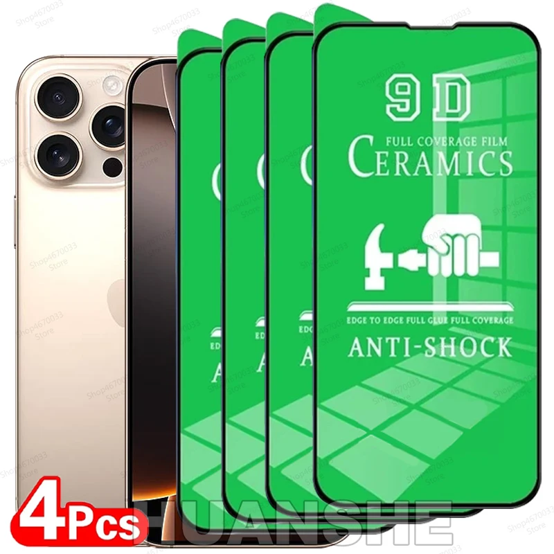 4PCS Clear Ceramic Screen Protector Film for iPhone 17 Pro Max 17 16 16e 16 Plus 16 Air 15 14 13 Mini 13 12 11 XS Max XR X 8
4PCS Clear Ceramic Screen Protector Film for iPhone 17 Pro Max 17 16 16e 16 Plus 16 Air 15 14 13 Mini 13 12 11 XS Max XR X 8
