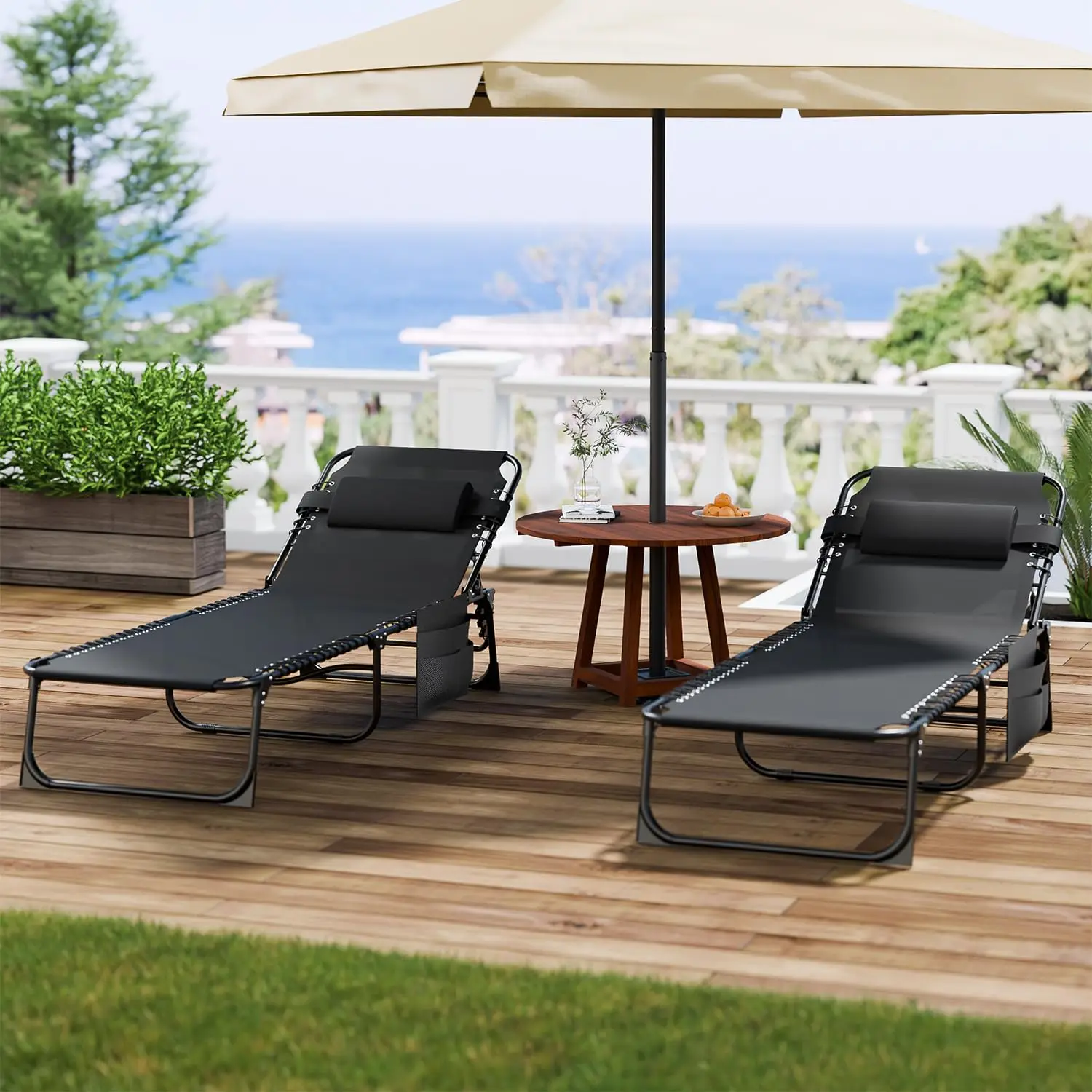 Комплект из 2 уличных шезлонгов, портативные садовые кресла для загара с регулируемой спинкой в 4 положениях, шезлонги для бассейна, на заказ
Комплект из 2 уличных шезлонгов, портативные садовые кресла для загара с регулируемой спинкой в 4 положениях, шезлонги для бассейна, на заказ