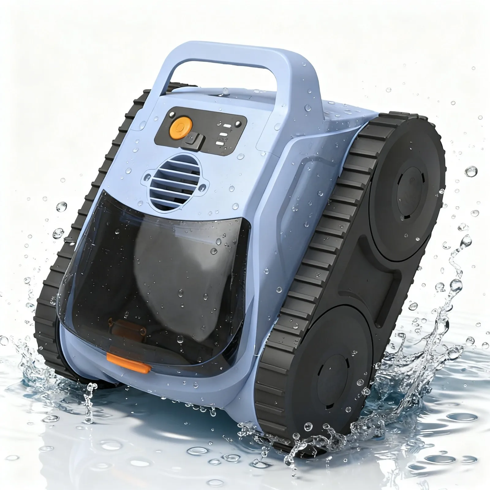 Cordless Robotic Pool Vacuum Cleaner Scrubbing Cleans Floor, Walls and Waterline
Cordless Robotic Pool Vacuum Cleaner Scrubbing Cleans Floor, Walls and Waterline