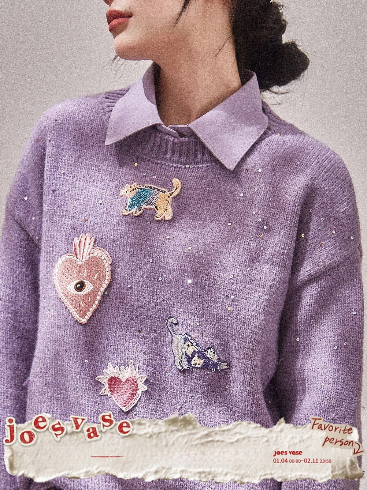 Purple Glitter Knitted Sweater Women's New Autumn Season Embroidered Sequin Knitwear Straight Cut Commute Sle Online Exclusive
Purple Glitter Knitted Sweater Women's New Autumn Season Embroidered Sequin Knitwear Straight Cut Commute Sle Online Exclusive