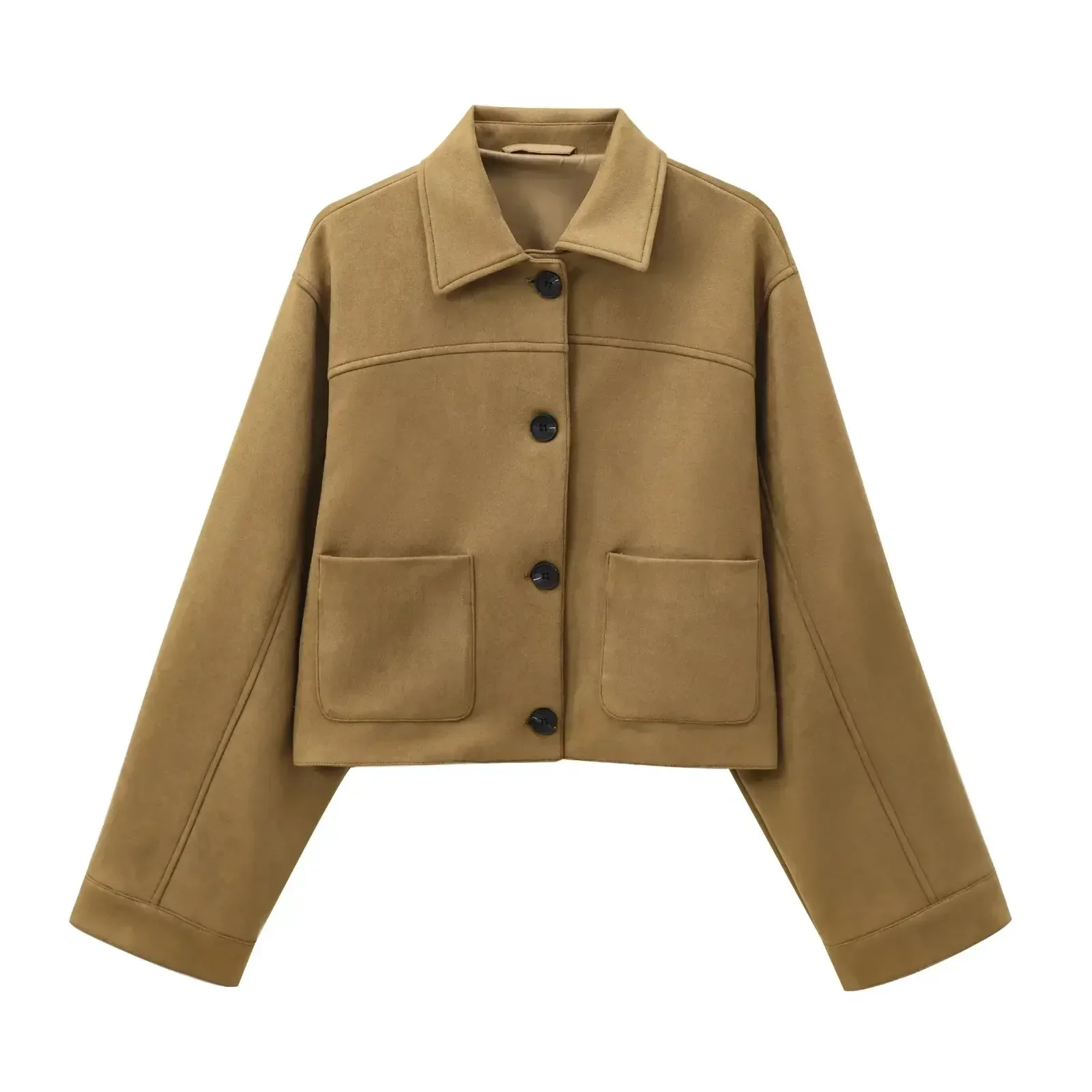 Women's 2024 New Fashion Loose Single breasted Casual Short Lapel Coat Retro Long Sleeve Pocket Women's Coat Unique Top
Women's 2024 New Fashion Loose Single breasted Casual Short Lapel Coat Retro Long Sleeve Pocket Women's Coat Unique Top