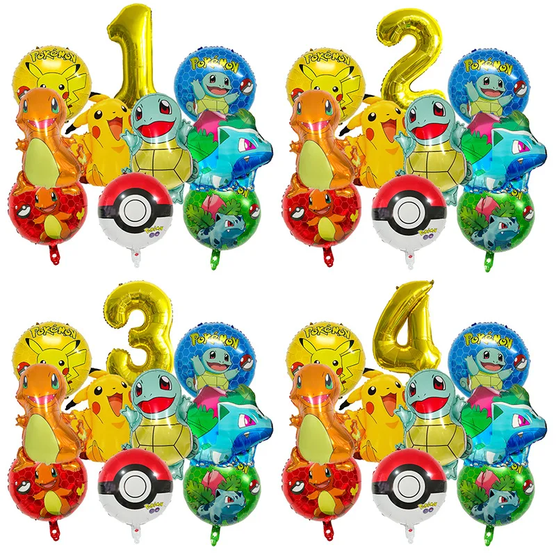 Hot New Cute Pikachus Golden numbers 1-9 Balloon Set Birthday Party Decoration Aluminum Film Colorful Balloon Party Supplies
Hot New Cute Pikachus Golden numbers 1-9 Balloon Set Birthday Party Decoration Aluminum Film Colorful Balloon Party Supplies