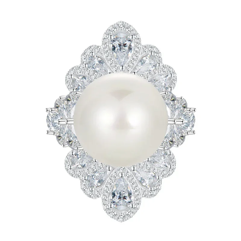 Rich Lady's Happy Designer 16mm Pearl Ring with Luxury Inlaid Ring Live Hot Sale
Rich Lady's Happy Designer 16mm Pearl Ring with Luxury Inlaid Ring Live Hot Sale