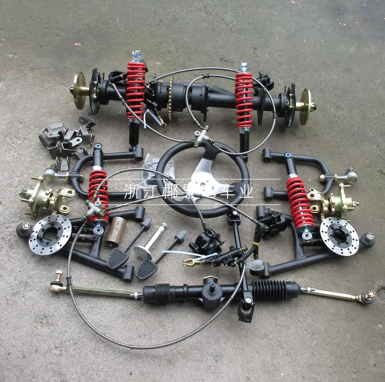 ATV Kart Front and Rear Suspension Steering Front Axle Rear Axle Differential Rear Axle Assembly
ATV Kart Front and Rear Suspension Steering Front Axle Rear Axle Differential Rear Axle Assembly