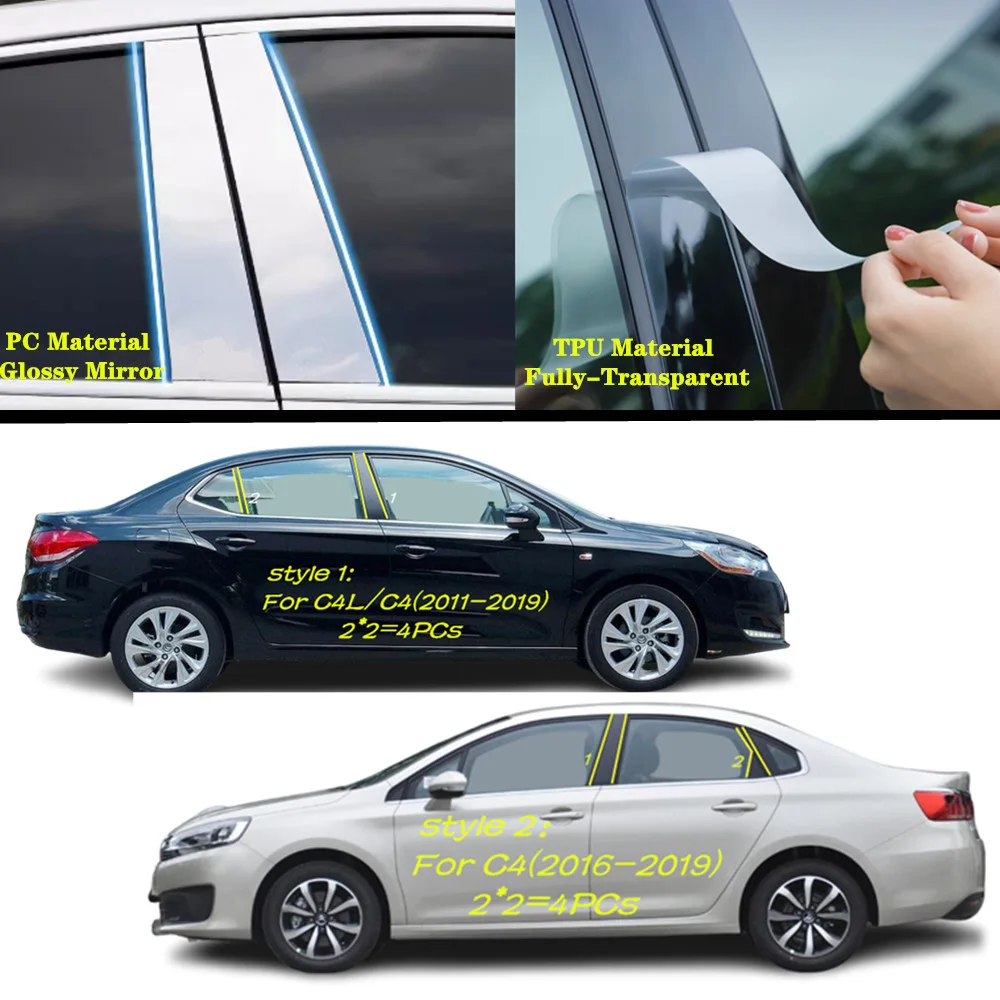 For Citroen C4 C4L 2011 2012 2013 2014-2019 Car TPU/Glossy Mirror Pillar Post Cover Door Trim Window Molding Sticker Accessories
For Citroen C4 C4L 2011 2012 2013 2014-2019 Car TPU/Glossy Mirror Pillar Post Cover Door Trim Window Molding Sticker Accessories
