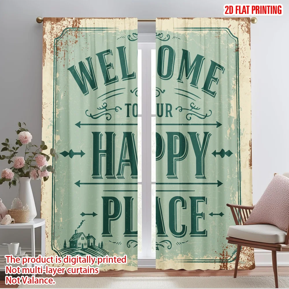 2pcs 2D flat printing Window Curtains Welcome Happy Place Home_a Fabric Without Electricity Family Party Use for All Occasions
2pcs 2D flat printing Window Curtains Welcome Happy Place Home_a Fabric Without Electricity Family Party Use for All Occasions