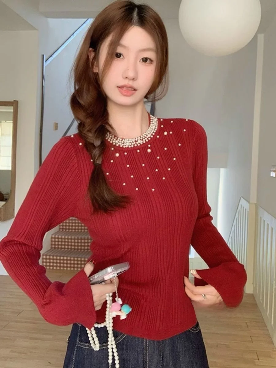 Fall 2025 Korean Design Knitwear Women's Faionable Long Sve Bell Sve Sweater Luxury Aosphere Ciwalk Inner Wear
Fall 2025 Korean Design Knitwear Women's Faionable Long Sve Bell Sve Sweater Luxury Aosphere Ciwalk Inner Wear
