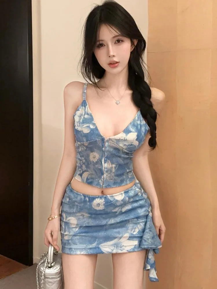 Sexy Summer Vacation Style Two-Piece Set Women's Strapless Tube Top And Wrap around Skirt Hot Girl Outfit Korean Style
Sexy Summer Vacation Style Two-Piece Set Women's Strapless Tube Top And Wrap around Skirt Hot Girl Outfit Korean Style