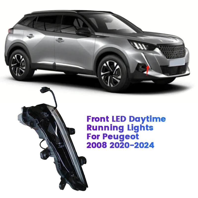 Bumper Fog Lights LED Daytime Running Lights Assembly For Peugeot 2008 2020-2024
Bumper Fog Lights LED Daytime Running Lights Assembly For Peugeot 2008 2020-2024