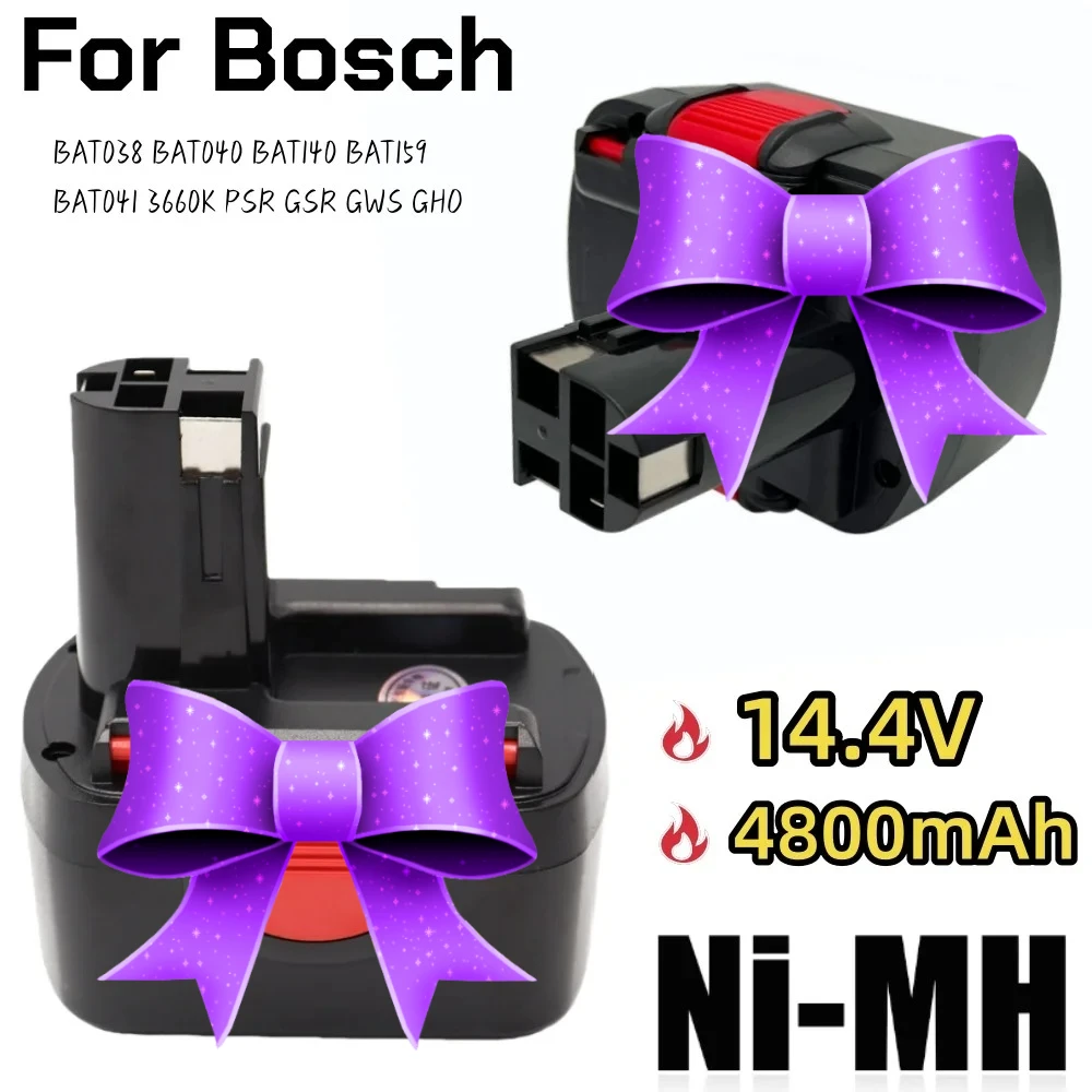 Для Bosch 14,4 В 4800 мАч Ni-MH аккумуляторная батарея для электроинструмента Bosch BAT038 BAT040 BAT041 BAT140 BAT159 аккумулятор
Для Bosch 14,4 В 4800 мАч Ni-MH аккумуляторная батарея для электроинструмента Bosch BAT038 BAT040 BAT041 BAT140 BAT159 аккумулятор
