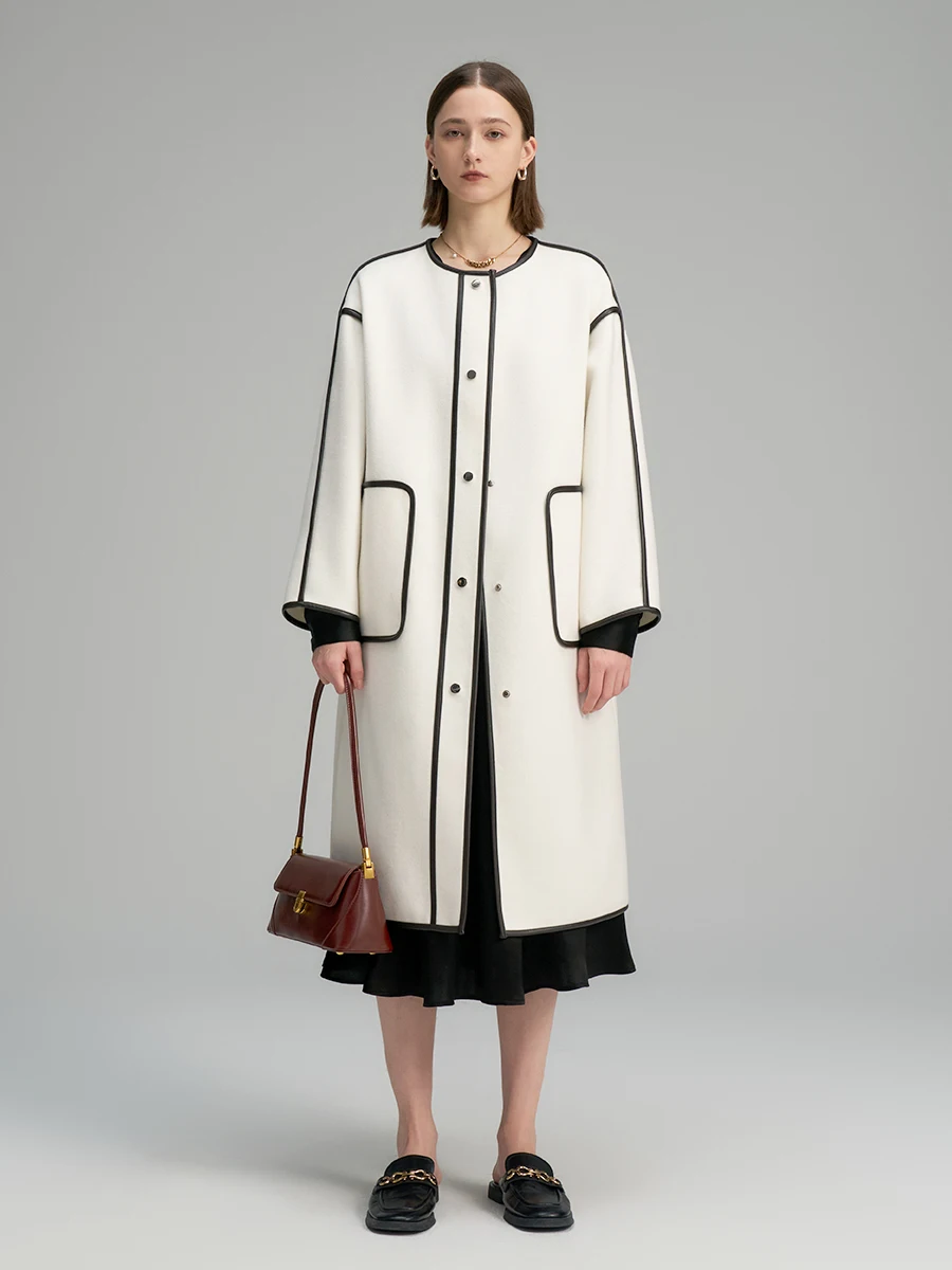 QFKQ Новое зимнее двустороннее шерстяное пальто в стиле Хепберн для женщин, экологичное, из искусственной кожи, простое и элегантное шерстяное пальто
QFKQ Новое зимнее двустороннее шерстяное пальто в стиле Хепберн для женщин, экологичное, из искусственной кожи, простое и элегантное шерстяное пальто