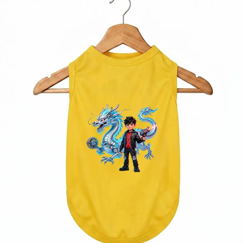 Summer Dog Tank Top Dragon Print Cool Breathable Puppy Vest Pet Summer Clothes
Summer Dog Tank Top Dragon Print Cool Breathable Puppy Vest Pet Summer Clothes