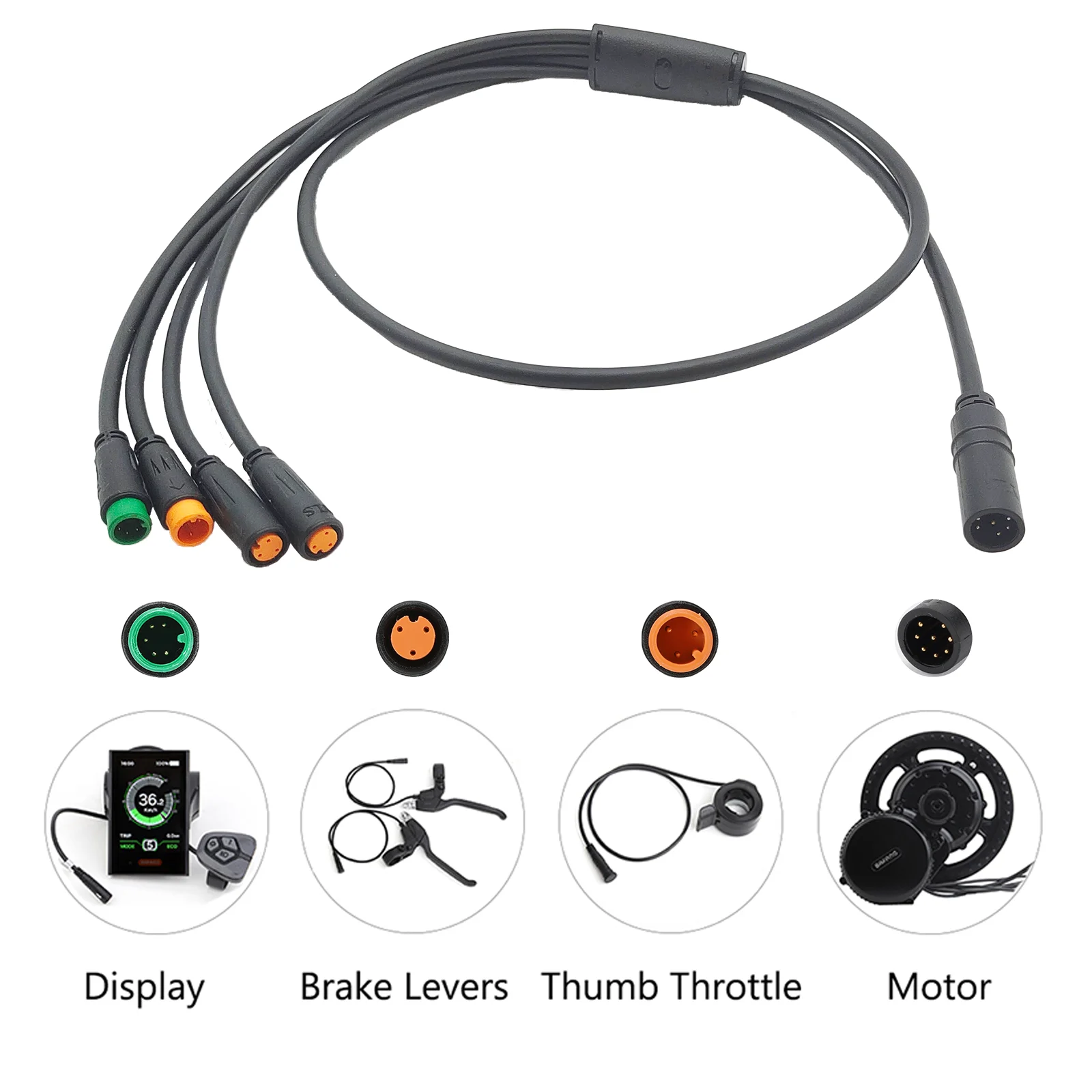 1T4 Cable Wiring Harness for Bafang BBS01 BBS02 BBSHD Mid Drive Motor, 1T4 Male-Female Extension Cable Optional Ebike Accesso
1T4 Cable Wiring Harness for Bafang BBS01 BBS02 BBSHD Mid Drive Motor, 1T4 Male-Female Extension Cable Optional Ebike Accesso