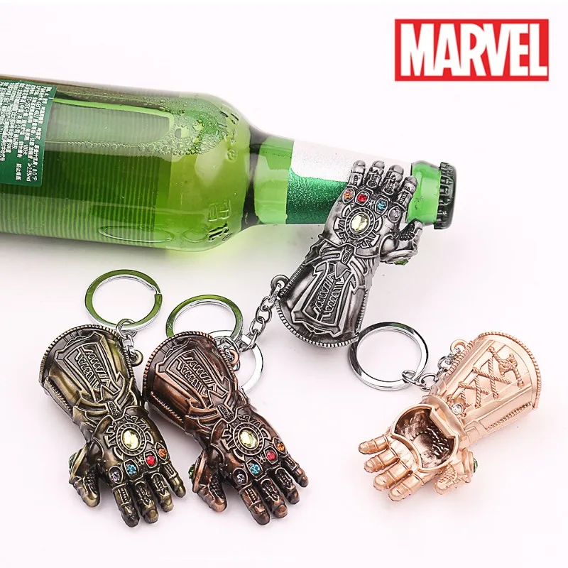 Marvel Infinity Gauntlet Bottle Opener Keychain Thanos Movie Figures Car Key Chain Backpack Alloy Pendant Keyring Funny Gifts
Marvel Infinity Gauntlet Bottle Opener Keychain Thanos Movie Figures Car Key Chain Backpack Alloy Pendant Keyring Funny Gifts