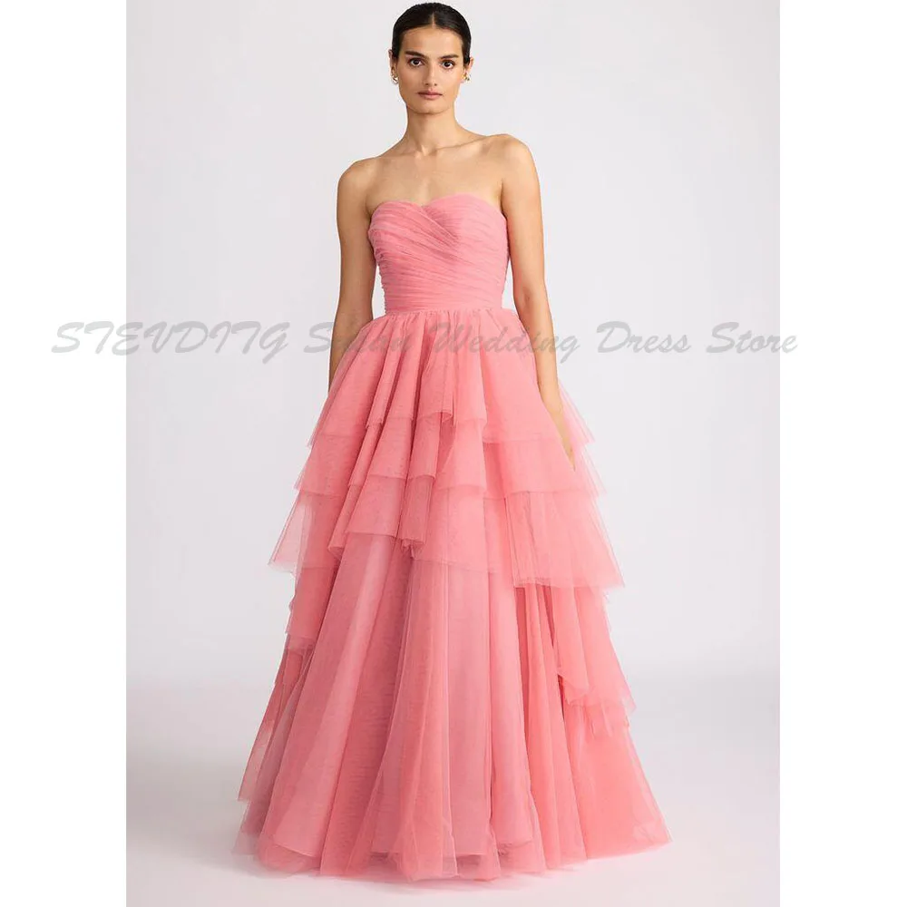 Exquisite Prom Party Dresses Women Strapless Tiered Sleeveless Floor Length High Quality Backless Banquet Celebrity Gowns Simple
Exquisite Prom Party Dresses Women Strapless Tiered Sleeveless Floor Length High Quality Backless Banquet Celebrity Gowns Simple