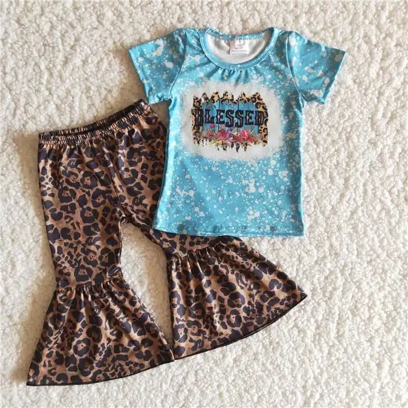 RTS Baby Girls Western Design Short Sleeve Bleached Blessed Tee Shirt Top Wholesale Children Boutique Outfits Leopard Clothing
RTS Baby Girls Western Design Short Sleeve Bleached Blessed Tee Shirt Top Wholesale Children Boutique Outfits Leopard Clothing
