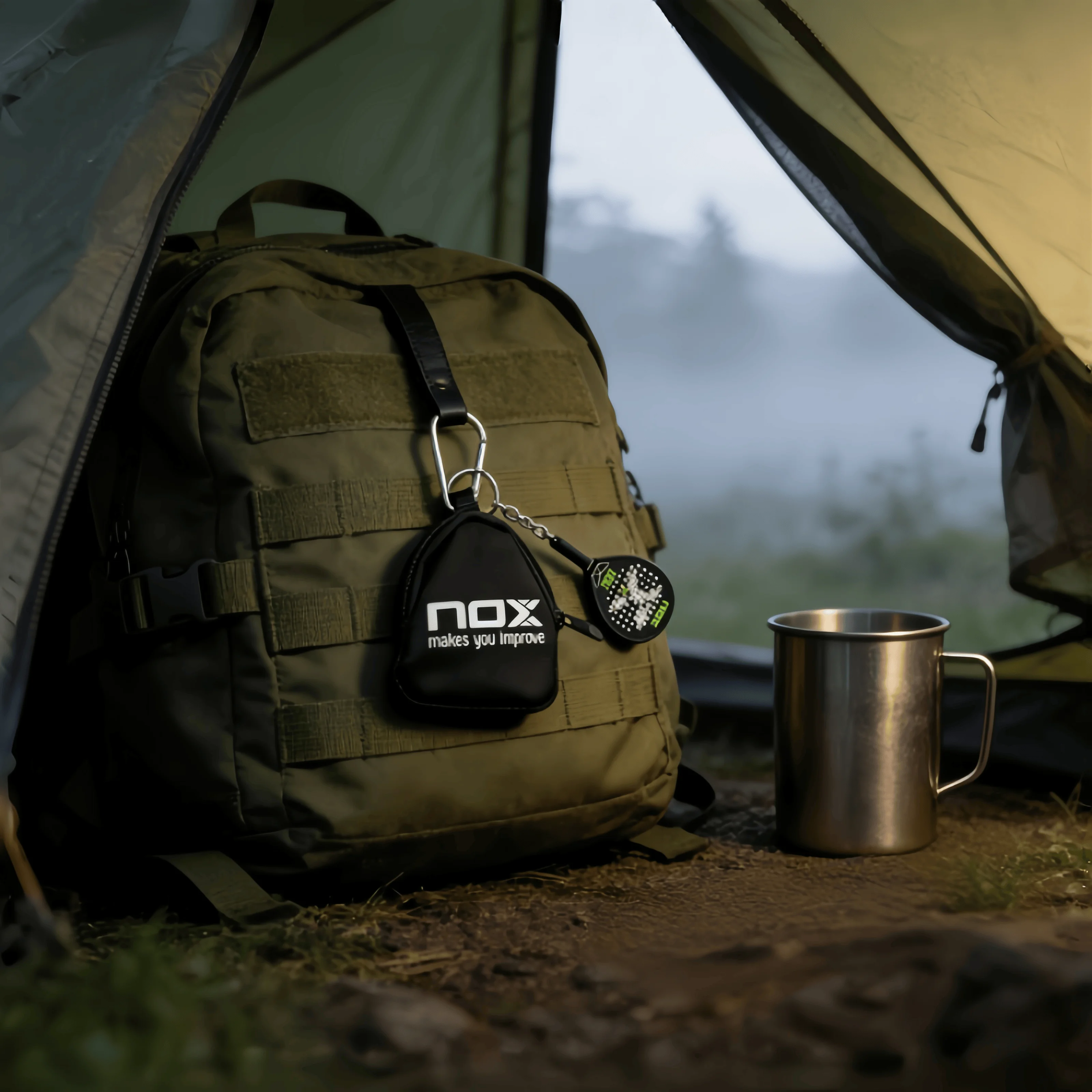 Nox Keychain and Small Wallet Set, Creative Tennis Racket Keychain, Fun Sports Theme Gift, Party Favors, Unique Present Idea