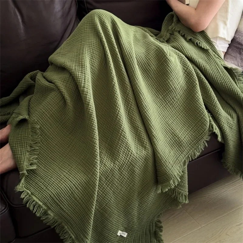 Class A knitted fringed blanket pure cotton six-layer gauze 100 cotton shawl blanket retro sofa nap blanket
Class A knitted fringed blanket pure cotton six-layer gauze 100 cotton shawl blanket retro sofa nap blanket