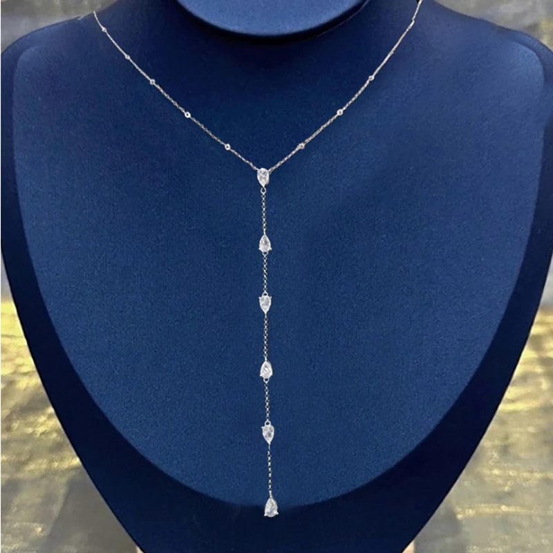 NKHOG 6pcs Pear Cut Bubble Necklace S925 Sterling Silver 18K Plated 5A Zircon Lab Daimond Pendant For Women Wedding Gift Jewelry
NKHOG 6pcs Pear Cut Bubble Necklace S925 Sterling Silver 18K Plated 5A Zircon Lab Daimond Pendant For Women Wedding Gift Jewelry