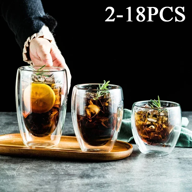 2-18PCS Double Wall High Borosilicate Glass Mug Heat Resistant Tea Milk Juice Coffee Water Cup Bar Drinkware Gift Creativity Set
2-18PCS Double Wall High Borosilicate Glass Mug Heat Resistant Tea Milk Juice Coffee Water Cup Bar Drinkware Gift Creativity Set
