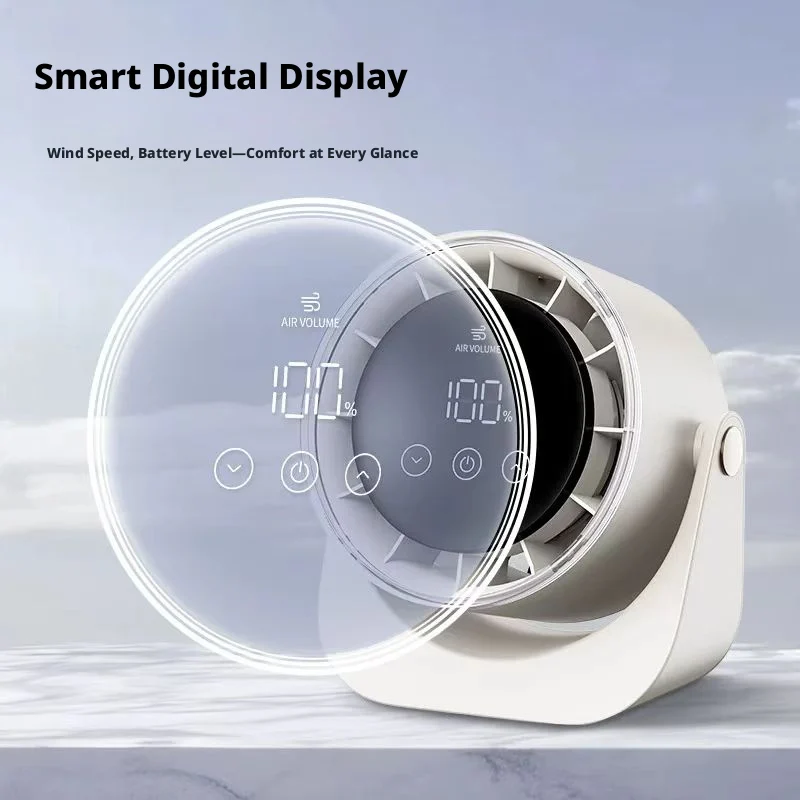 Portable Desk Fan with Smart LED Display Turbo Table Fan for Bedroom140° Tilt, Wall Mount Fan For Home Office Travel
Portable Desk Fan with Smart LED Display Turbo Table Fan for Bedroom140° Tilt, Wall Mount Fan For Home Office Travel