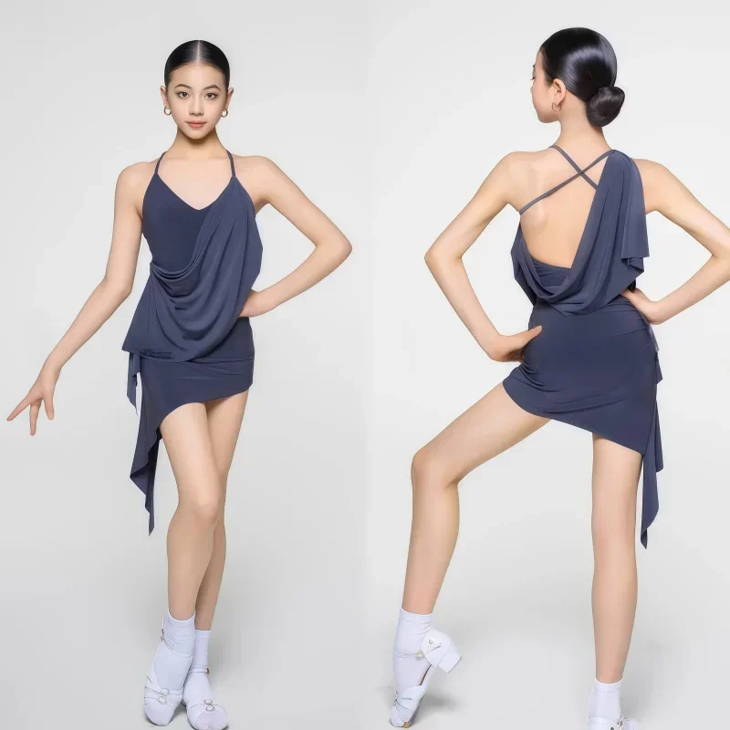 Summer Child Latin Dance Dress Set for Girl Backless Practice Dress Tango Cha-cha Samba Rumba Flowing Halter Tops Diagonal Skirt
Summer Child Latin Dance Dress Set for Girl Backless Practice Dress Tango Cha-cha Samba Rumba Flowing Halter Tops Diagonal Skirt