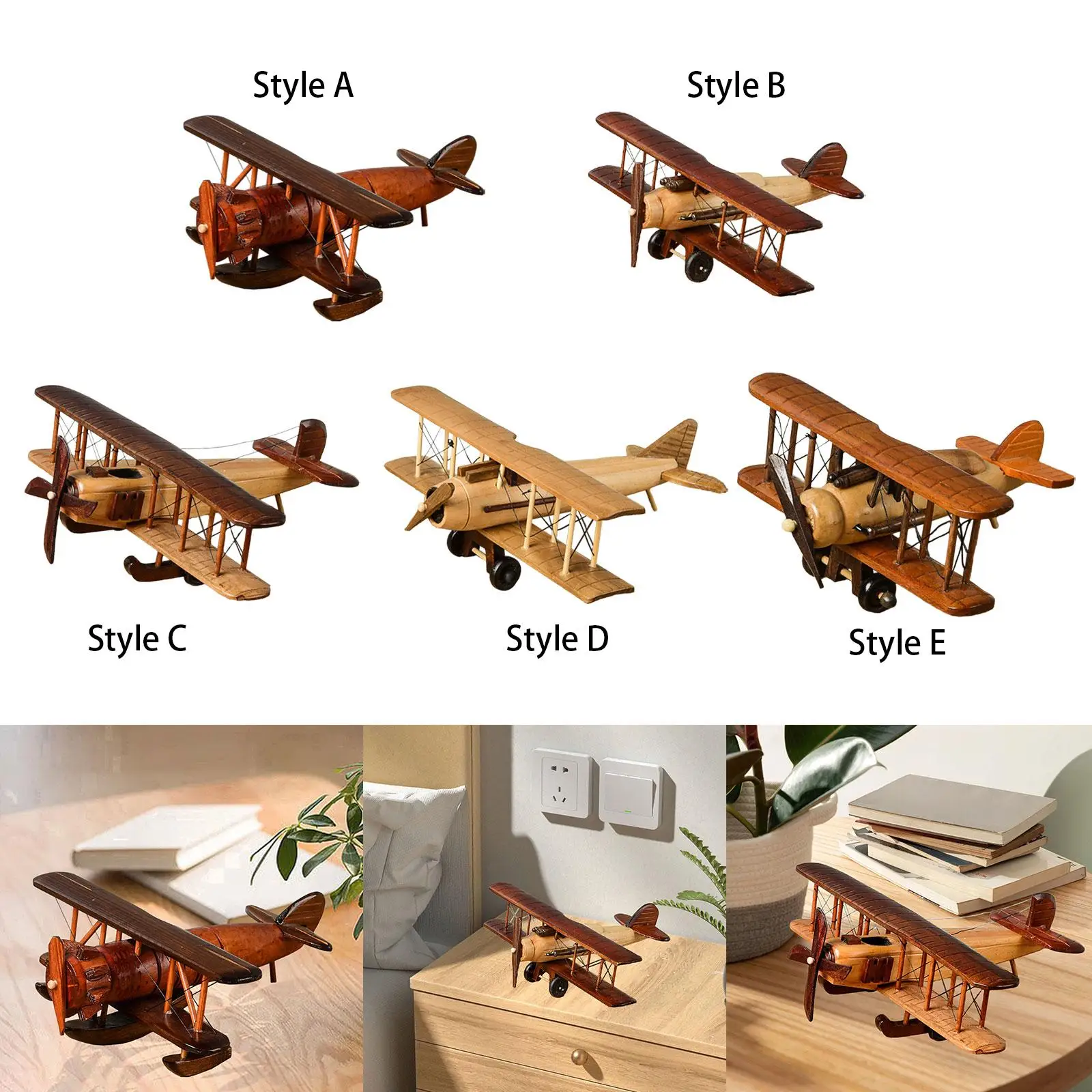 Vintage Wooden Airplane Ornaments Creative Home Desktop Airplane Decorative Models for Entrances Study Themed Restaurants
Vintage Wooden Airplane Ornaments Creative Home Desktop Airplane Decorative Models for Entrances Study Themed Restaurants