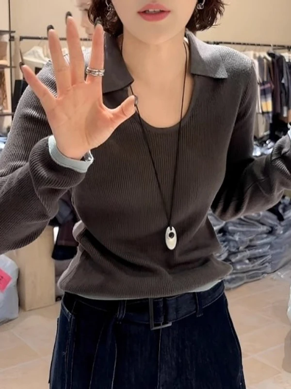 Вязаный свитер для женщин, облегающий, с длинным рукавом, весенний, больших размеров, модный, для полных дам
Вязаный свитер для женщин, облегающий, с длинным рукавом, весенний, больших размеров, модный, для полных дам