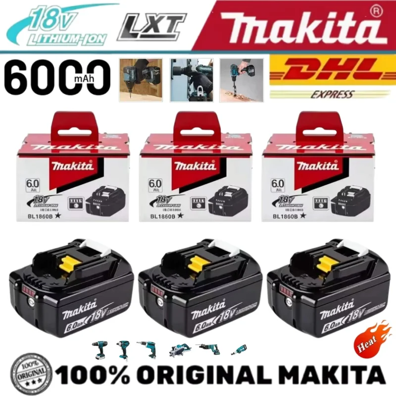 New Genuine Makita 18V 6.0Ah LXT Lithium Battery Cordless Power Tool Spare Battery for BL1830B BL1840 BL1850 BL1860BL
New Genuine Makita 18V 6.0Ah LXT Lithium Battery Cordless Power Tool Spare Battery for BL1830B BL1840 BL1850 BL1860BL