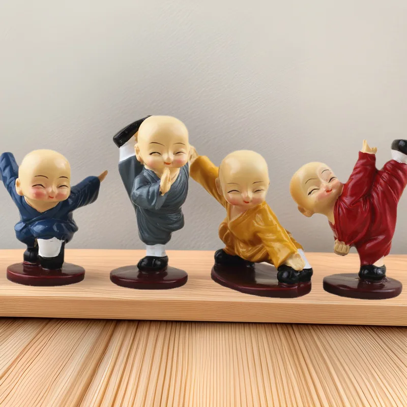 Creative home decor, car center console ornaments, figurines, resin-colored clothing, Kung Fu little monks
Creative home decor, car center console ornaments, figurines, resin-colored clothing, Kung Fu little monks
