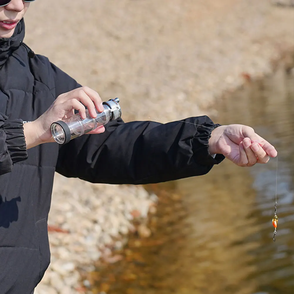 Outdoor Fishing Bottle Fun Fishing Rod Lure Hook Storage Bottle Multifunctional Fishing Device for Angler Pesca
Outdoor Fishing Bottle Fun Fishing Rod Lure Hook Storage Bottle Multifunctional Fishing Device for Angler Pesca
