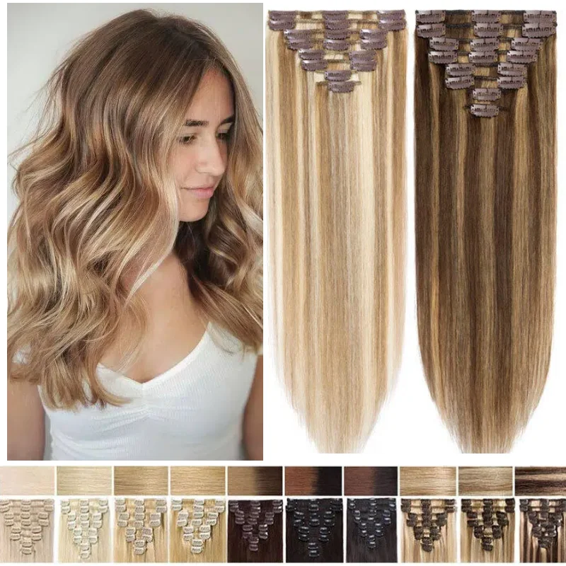 100% Human Hair Hair Extensions 7 Pieces 20inch Straight Clip In Weft #P18-613 Daily Hair Volume 55g Wholesale Dropship
100% Human Hair Hair Extensions 7 Pieces 20inch Straight Clip In Weft #P18-613 Daily Hair Volume 55g Wholesale Dropship