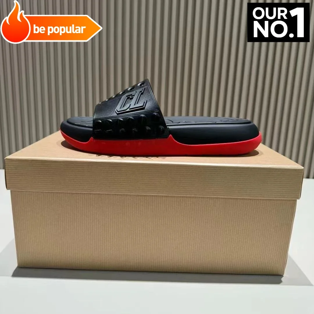 2024 Men's New Slippers Non-slip Fashion One-word Beach Shoes Fashion Design Sense Rivet Casual Red Bottom Shoes Premium Sense
2024 Men's New Slippers Non-slip Fashion One-word Beach Shoes Fashion Design Sense Rivet Casual Red Bottom Shoes Premium Sense