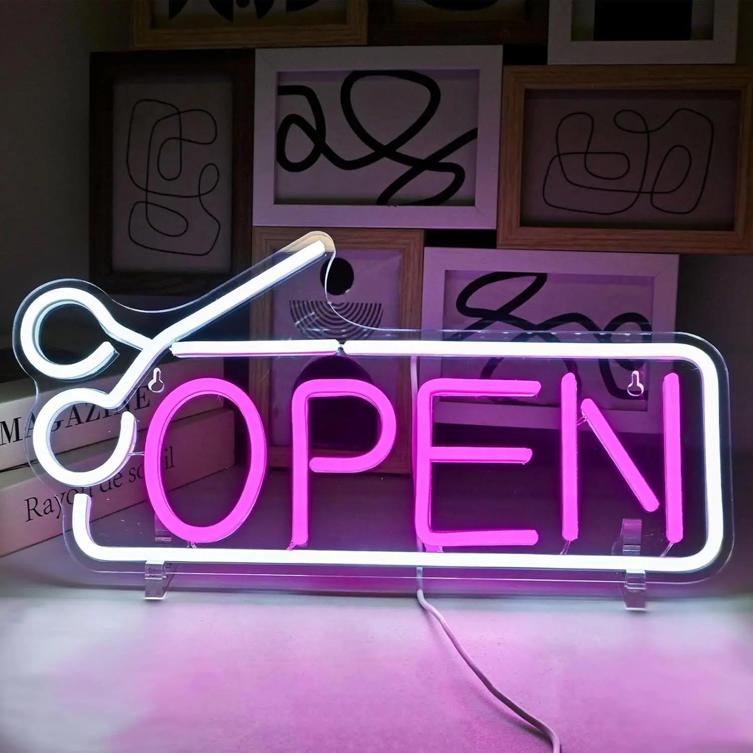 Barber Open Neon Sign USB Dimmable Light up Signs Wall Decor for Bar Salon Store Hotel Coffee Barber Shop Club Business 
Barber Open Neon Sign USB Dimmable Light up Signs Wall Decor for Bar Salon Store Hotel Coffee Barber Shop Club Business