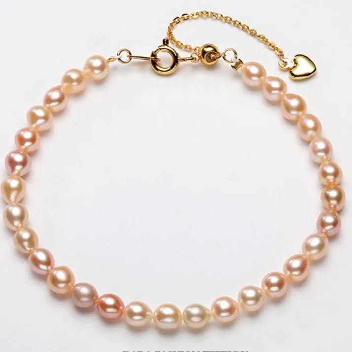 Fashionable Korean-style light luxury elegant and sophisticated jewelry for women, 5-6mm high-luster freshwater pearl bracelet
Fashionable Korean-style light luxury elegant and sophisticated jewelry for women, 5-6mm high-luster freshwater pearl bracelet