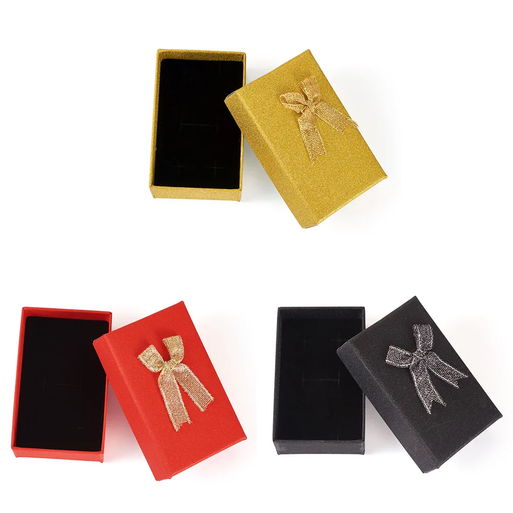 12Pcs Cardboard Jewelry Boxes Rectangle Bowknot Gift Box with Sponge Inside for Rings Earrings Small Watches 8.3x5.3x3.3cm
12Pcs Cardboard Jewelry Boxes Rectangle Bowknot Gift Box with Sponge Inside for Rings Earrings Small Watches 8.3x5.3x3.3cm