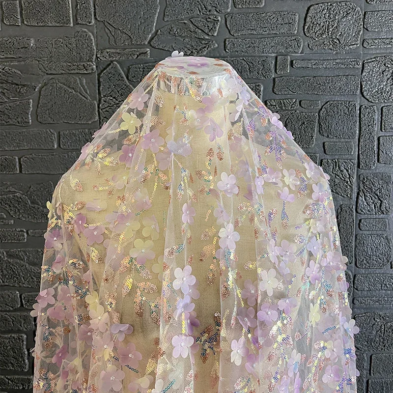 Purple Embroidered Mesh Fabric Flower Gradient Curtains Wedding Dress Stage Background Decoration Clothing Designer Fabric
Purple Embroidered Mesh Fabric Flower Gradient Curtains Wedding Dress Stage Background Decoration Clothing Designer Fabric