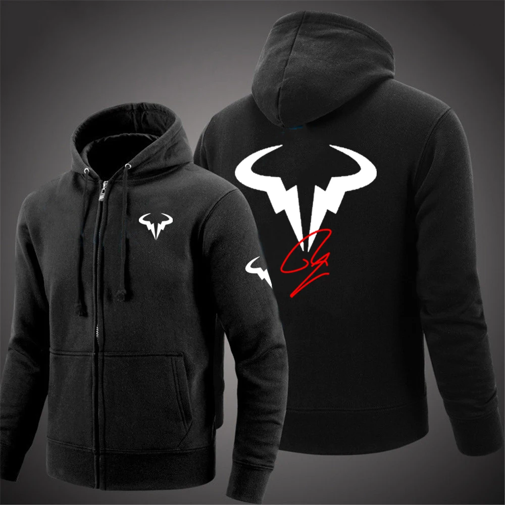 2024 Spring Autumn Men's Rafael Nadal Symbol Logo Printing Fashion Solid Color Classic Cardigan Zipper Long Sleeve Loose Hoodies
2024 Spring Autumn Men's Rafael Nadal Symbol Logo Printing Fashion Solid Color Classic Cardigan Zipper Long Sleeve Loose Hoodies