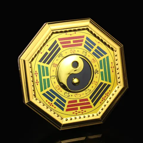 Lucky Chinese Feng Shui Tai Chi Bagua Mirror Wall Hanging Ornament Gossip Craft Taoist Talisman Energy Blessing Home Decoration